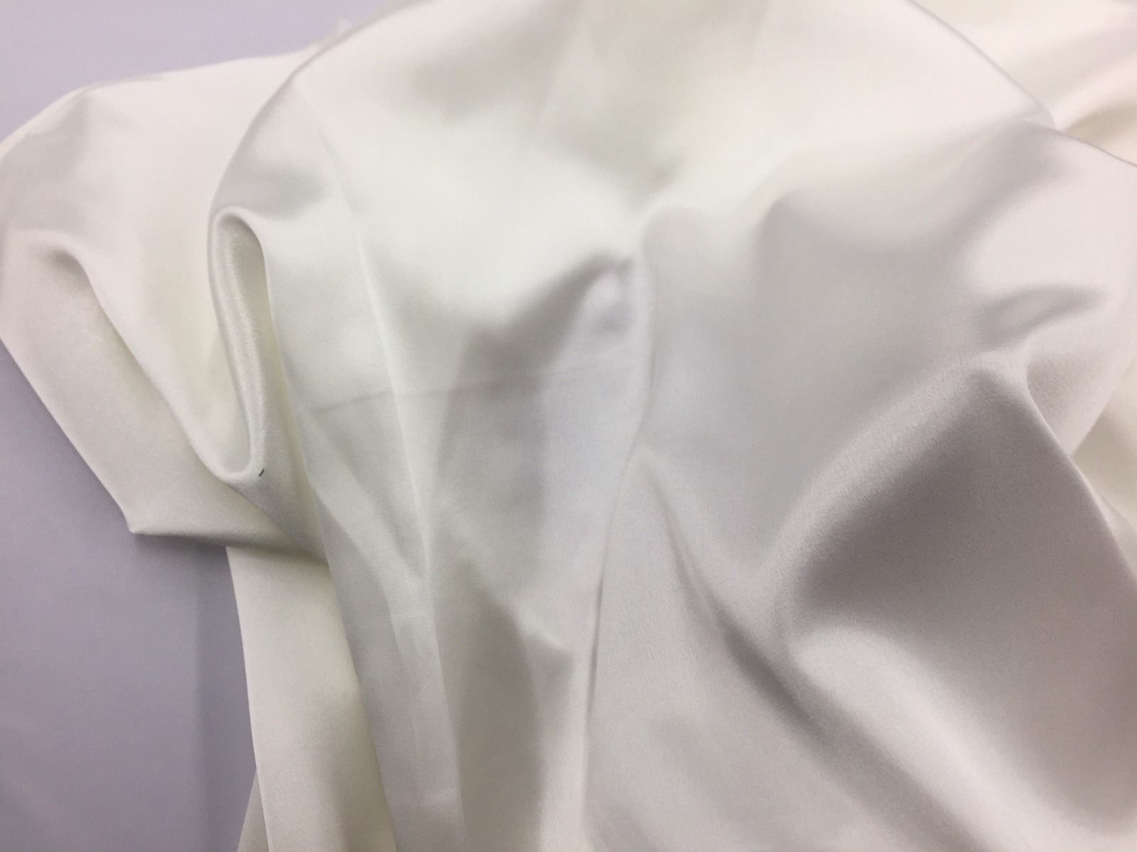 Stretch 60" Charmeuse Satin Fabric - IVORY - Super Soft Silky Satin Sold 70 Yards