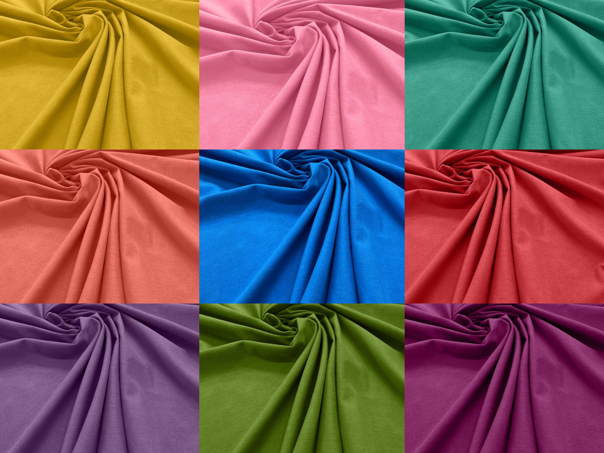 Cotton Spandex Jersey Knit Blend Fabric - 58/60" Stretch Cotton Fabric 95% Cotton 5% Spandex Sold By Yard