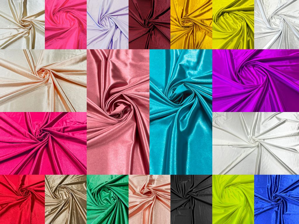 Spandex Polyester Fabric - Fuchsia - Shiny Stretch Polyester / 20% Spa