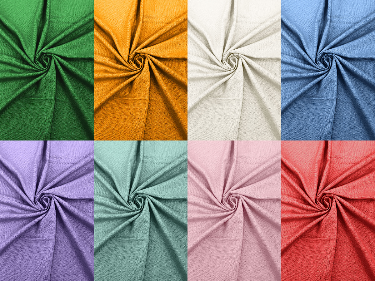 Natural Linen Fabric - 50" Natural Linen Medium Weight Fabric Sold By Yard (Pick A Coor)
