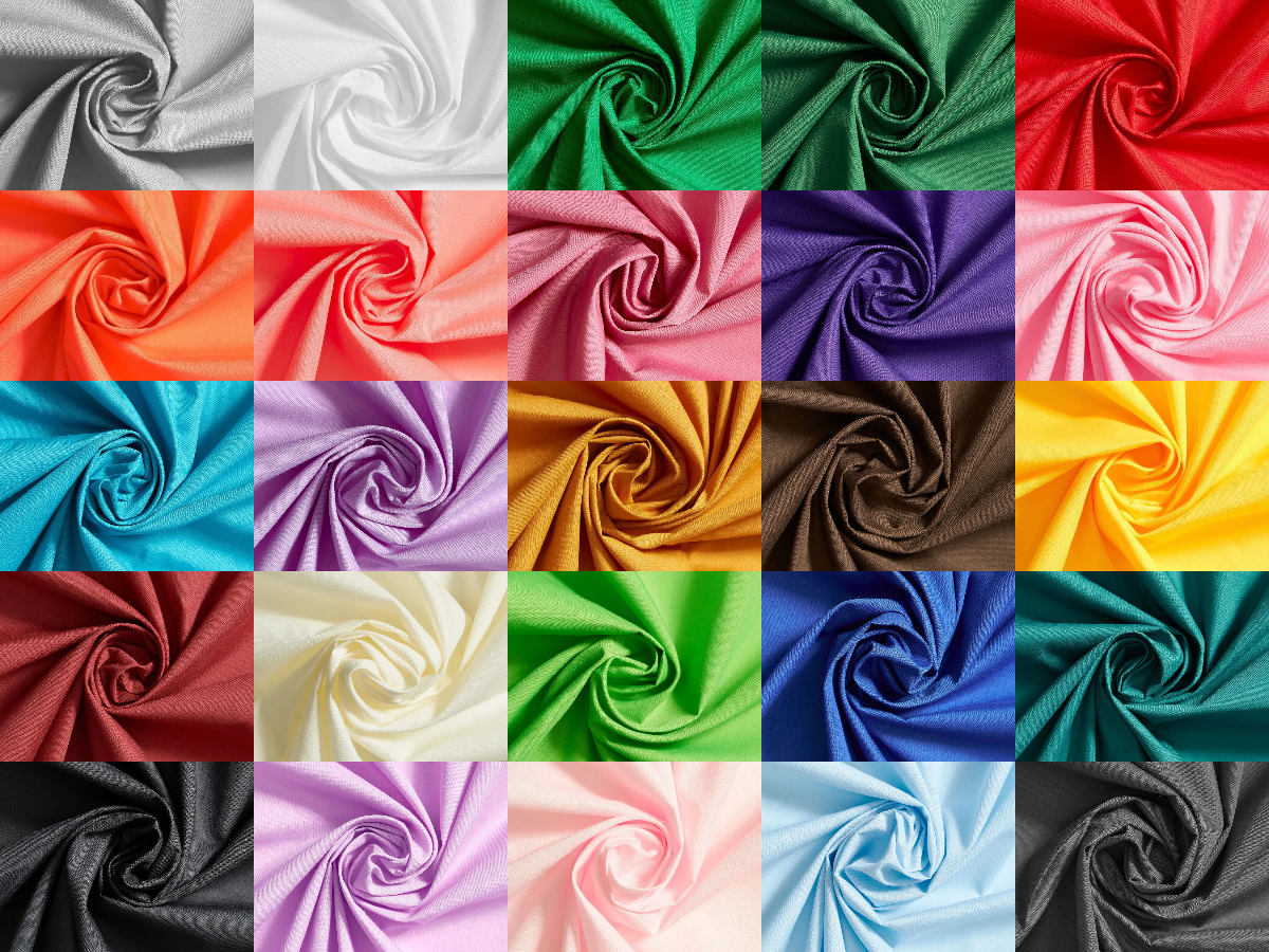 Poly Cotton Solid - Flat Fold Solid Color 60" Fabric By  Yard - Pick A Color