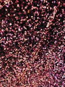 Velvet Stretch Sequins - Dusty Rose Sequins on Black 2 Way Stretch Velvet Fabric 58/60”