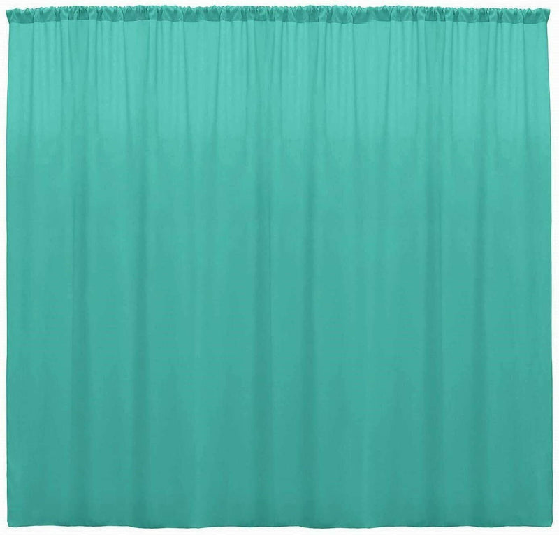 10 Ft. Wide X 9 Ft. Tall Curtain Polyester Backdrop High Quality Drape Rod Pocket [Pick A Color]