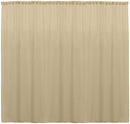 10 ft. Wide X 8 ft. Tall - Beige - Curtain Polyester Backdrop High Quality Drapes with Rod Pocket