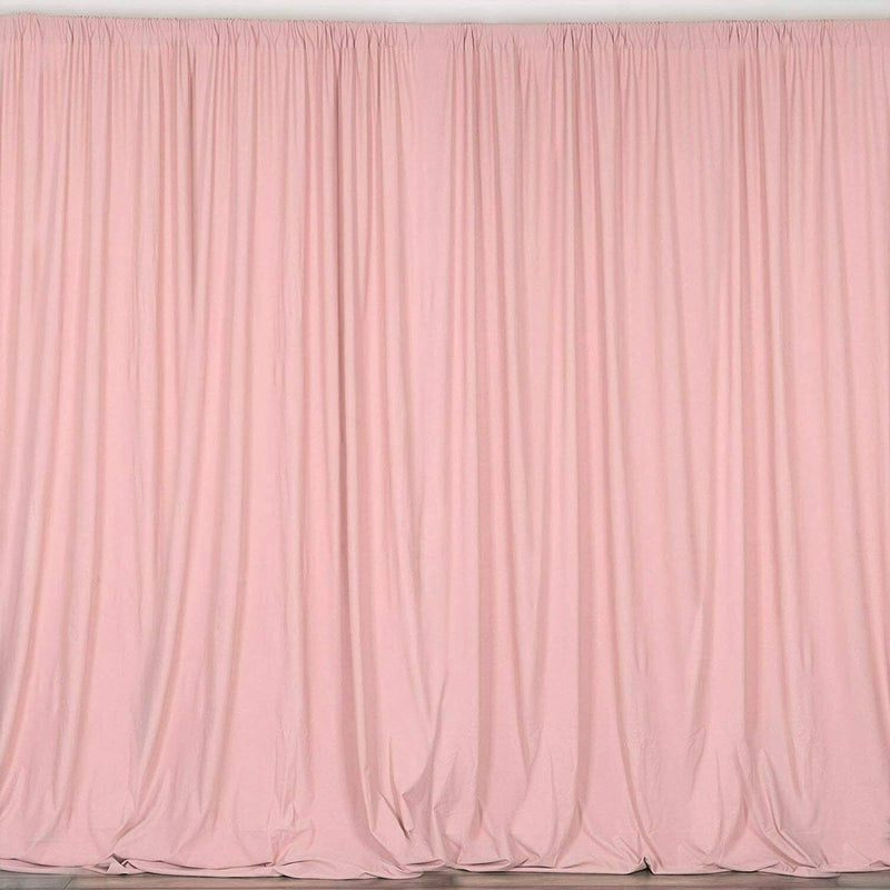 10 Ft. Wide X 9 Ft. Tall Curtain Polyester Backdrop High Quality Drape Rod Pocket [Pick A Color]