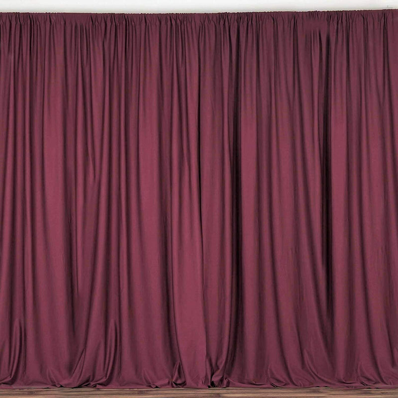 10 Ft. Wide X 9 Ft. Tall Curtain Polyester Backdrop High Quality Drape Rod Pocket [Pick A Color]