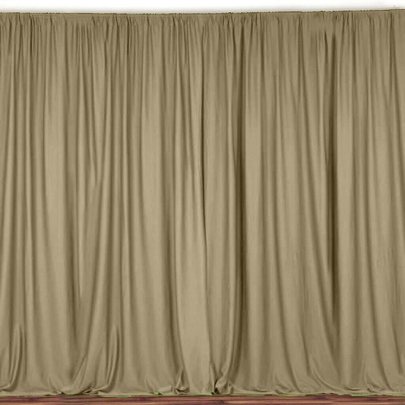 10 Ft. Wide X 9 Ft. Tall Curtain Polyester Backdrop High Quality Drape Rod Pocket [Pick A Color]