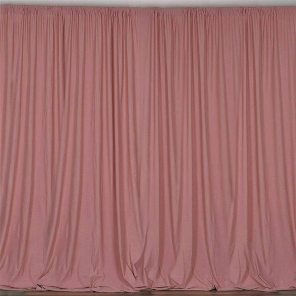 10 ft. Wide X 8 ft. Tall - Dusty Rose Curtain Polyester Backdrop High Quality Drapes with Rod Pocket