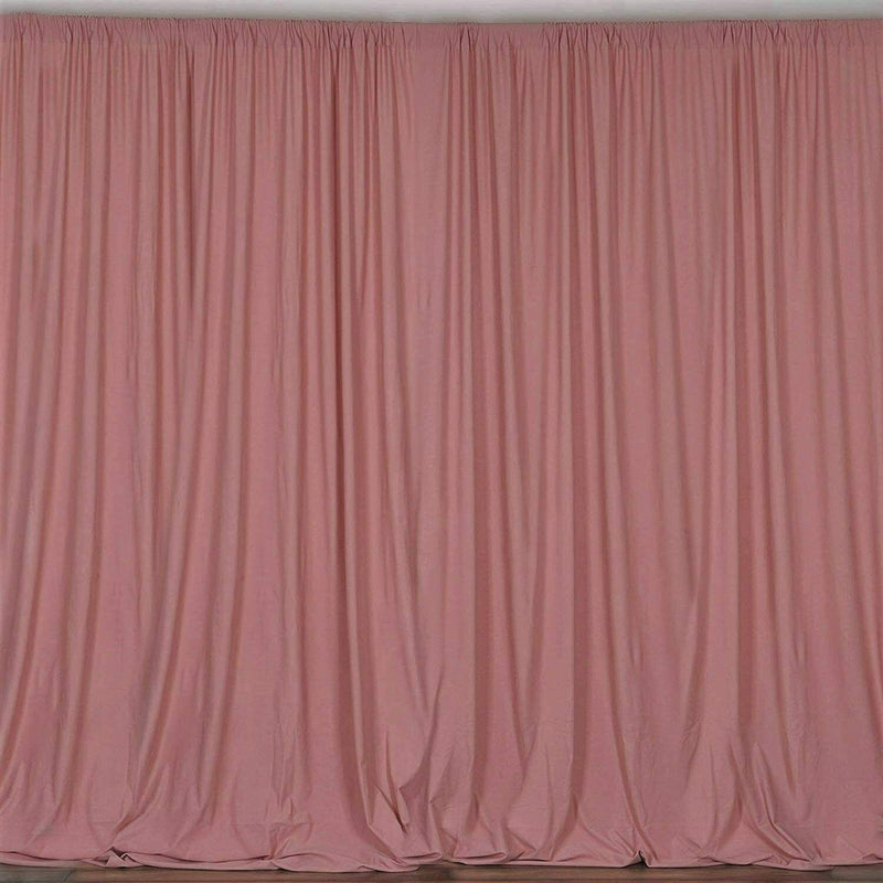 10 Ft. Wide X 9 Ft. Tall Curtain Polyester Backdrop High Quality Drape Rod Pocket [Pick A Color]