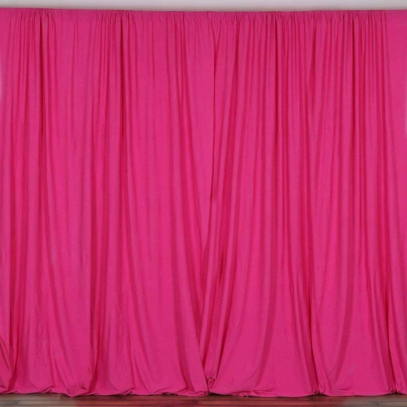 10 Ft. Wide X 9 Ft. Tall Curtain Polyester Backdrop High Quality Drape Rod Pocket [Pick A Color]