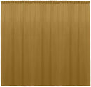 10 ft. Wide X 8 ft. Tall - Gold - Curtain Polyester Backdrop High Quality Drapes with Rod Pocket