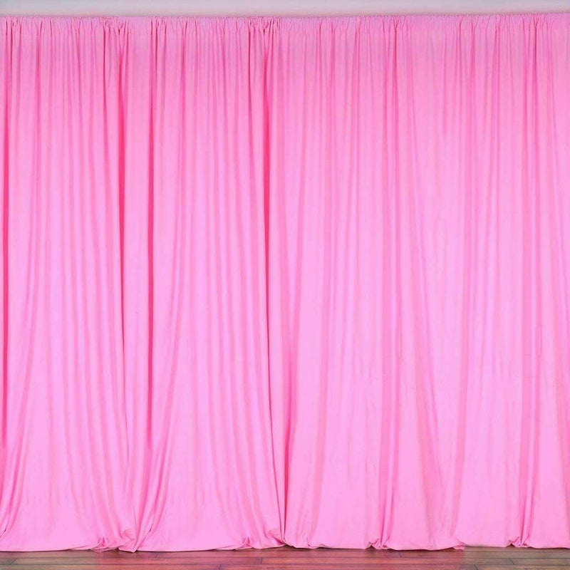 10 Ft. Wide X 9 Ft. Tall Curtain Polyester Backdrop High Quality Drape Rod Pocket [Pick A Color]