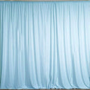 10 ft. Wide X 8 ft. Tall - Light Blue Curtain Polyester Backdrop High Quality Drapes with Rod Pocket