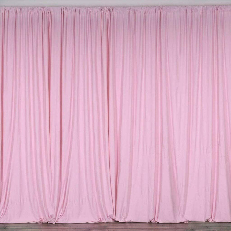 10 Ft. Wide X 9 Ft. Tall Curtain Polyester Backdrop High Quality Drape Rod Pocket [Pick A Color]