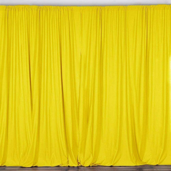 10 ft. Wide X 8 ft. Tall Light Yellow Curtain Polyester Backdrop High Quality Drapes with Rod Pocket
