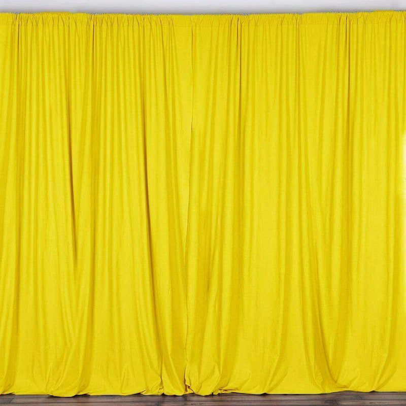 10 Ft. Wide X 9 Ft. Tall Curtain Polyester Backdrop High Quality Drape Rod Pocket [Pick A Color]