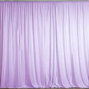 10 ft. Wide X 8 ft. Tall - Lilac - Curtain Polyester Backdrop High Quality Drapes with Rod Pocket