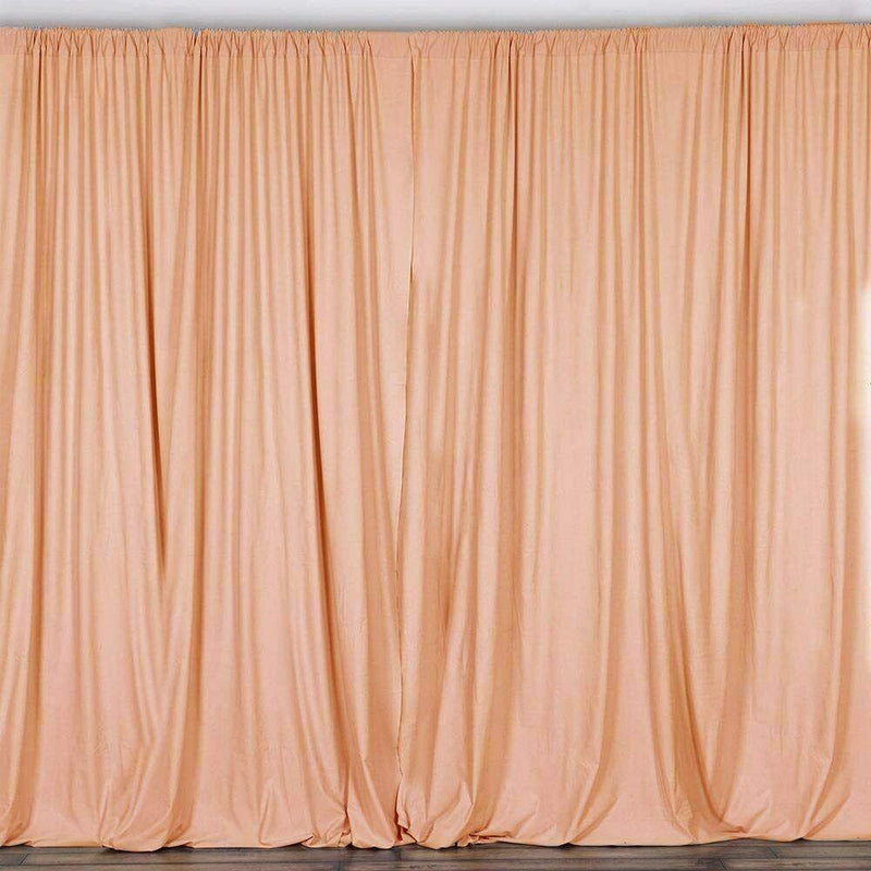 10 Ft. Wide X 9 Ft. Tall Curtain Polyester Backdrop High Quality Drape Rod Pocket [Pick A Color]