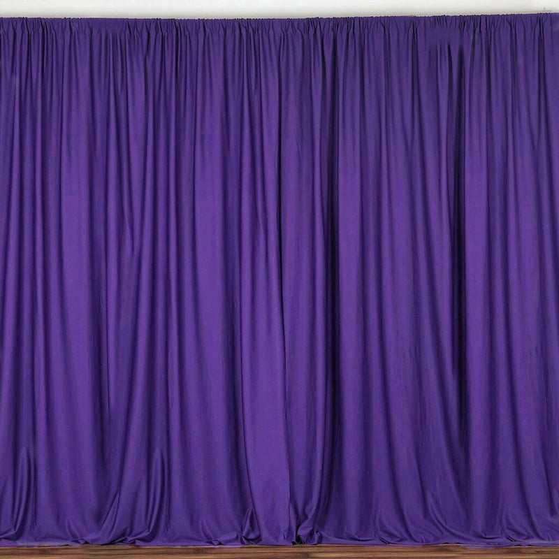 10 Ft. Wide X 9 Ft. Tall Curtain Polyester Backdrop High Quality Drape Rod Pocket [Pick A Color]