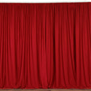 10 ft. Wide X 8 ft. Tall - Red - Curtain Polyester Backdrop High Quality Drapes with Rod Pocket