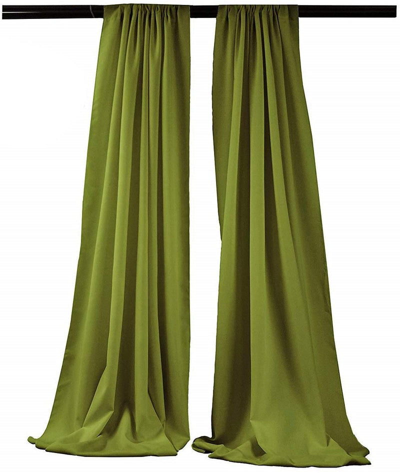 5 Ft Wide X 10 Ft Tall Curtain Polyester Backdrop High Quality Drape Rod Pocket [Pick A Color]