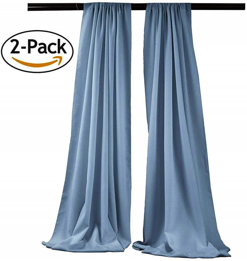 5 Ft Wide X 10 Ft Tall Curtain Polyester Backdrop High Quality Drape Rod Pocket [Pick A Color]