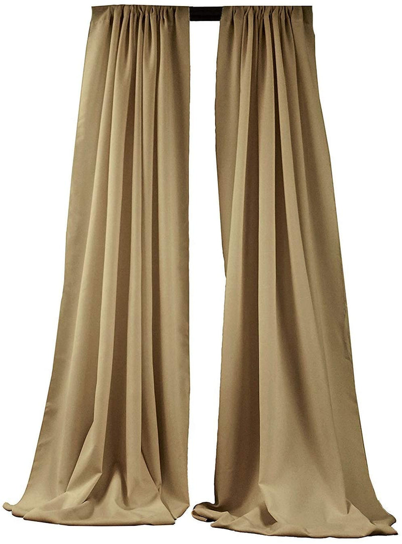 5 Ft Wide X 10 Ft Tall Curtain Polyester Backdrop High Quality Drape Rod Pocket [Pick A Color]