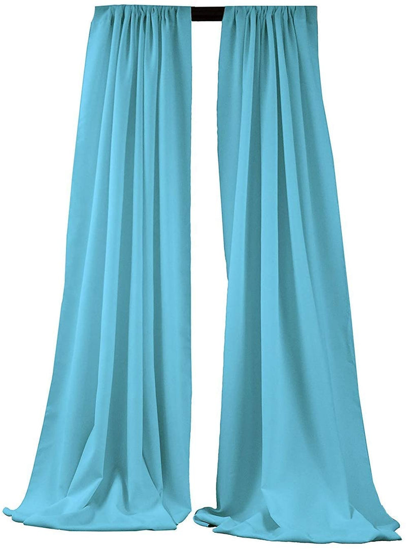 5 Ft Wide X 10 Ft Tall Curtain Polyester Backdrop High Quality Drape Rod Pocket [Pick A Color]