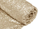 Mini Glitz Sequins - Light Gold - Stretch Shiny Sequins Mesh Fabric Sold By The Yard
