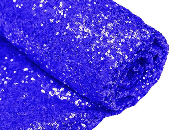 Mini Glitz Sequins - Royal Blue -  Stretch Shiny Sequins Mesh Fabric Sold By The Yard