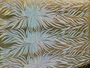 Angel Wing Sequin Design - Aqua - Wing Patterns Embroidered with Sequins on Mesh Sold By Yard