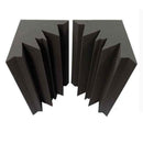 2 Pack Acoustic Foam Bass Trap Recording Studios Corner Wall 12" X 12" X 24"Bass Trap Kit