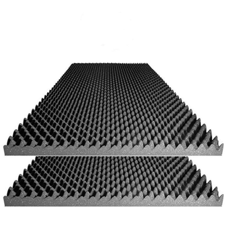 2.5" X 24" X 48" Acoustic Foam - Charcoal - Egg Crate Panel Studio Foam Wall Panel (2 Pack)