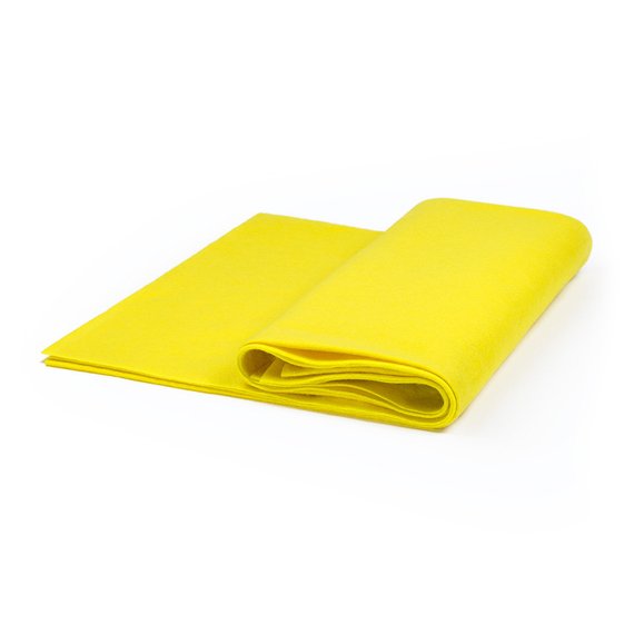 Flic Flac - 72" Wide Acrylic Felt Fabric - Neon Yellow - Sheet For Projects Sold By The Yard