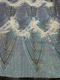 Fringe Sequins - Dangle 4 Way Stretch Fancy Sequins Fabric Sold By The Yard