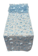 3D Butterfly Table Runner - Baby Blue - 12" x 90" 3D Butterfly Sheer Mesh Table Runner