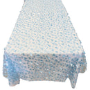3D Butterfly Tablecloth - Baby Blue - 52" x 102" Inches 3D Butterfly Sheer Mesh Tablecloth