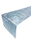 Taffeta Shiny Sequins Table Runner - Baby Blue - 12" x 90" Sequins on Taffeta Table Runner