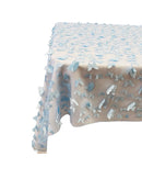 3D Butterfly Tablecloth - Baby Blue - 52" x 102" Inches 3D Butterfly Sheer Mesh Tablecloth