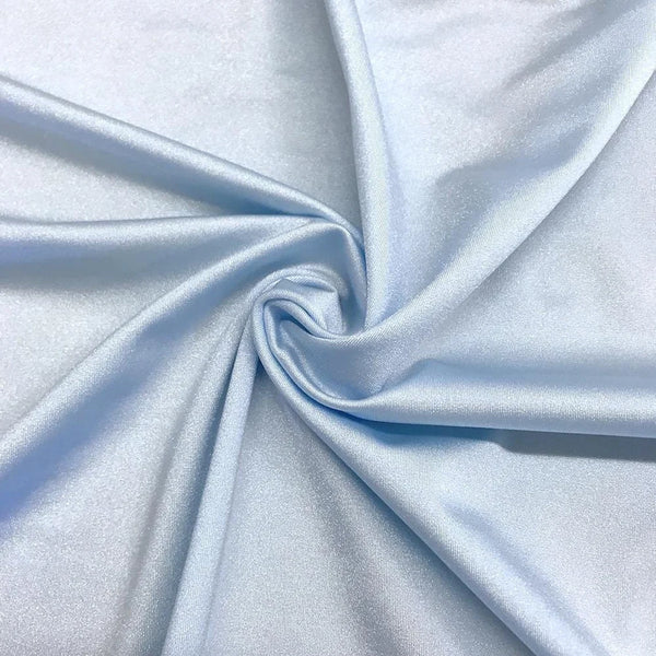 58" Shiny Milliskin Fabric - Baby Blue - 4 Way Stretch Milliskin Shiny Fabric by The Yard (Pick a Size)