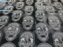 Big Skull Vinyl Fabric - Upholstery Faux Leather - Different Colors Sold By Yard