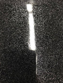 Vinyl Fabric - Black Shiny Sparkle Glitter Leather PVC - Upholstery By The Yard