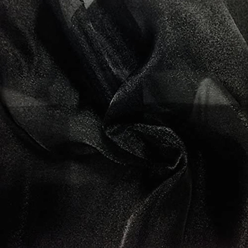 Organza Sparkle - Black - Crystal Sheer Fabric for Fashion, Crafts, Decorations 60" by Yard