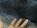 Fish Net Spandex Rhinestone Fabric - Spandex Fish Net Rhinestones Fabric - 15 Yard Roll