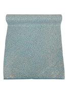 Chunky Glitter Vinyl - Blue Iridescent - 54" Wide Crafting Glitter Vinyl Fabric Sold By The Yard