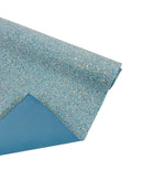 Chunky Glitter Vinyl - Blue Iridescent - 54" Wide Crafting Glitter Vinyl Fabric Sold By The Yard