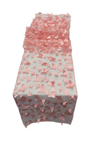 3D Butterfly Table Runner - Blush Pink - 12" x 90" 3D Butterfly Sheer Mesh Table Runner