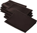 18" x 18" Polyester Poplin Napkins - Brown - Solid Rectangular Polyester Napkins