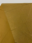 Solid Color Rhinestone Fabric - Brown - 4 Way Stretch Soft Solid Color Fabric with Crystal Stones Sold By Yard