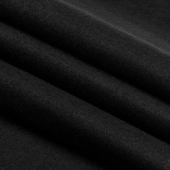 Flic Flac - 72" Wide Acrylic Felt Fabric - Black -  Sheet For Projects  Sold By The Yard